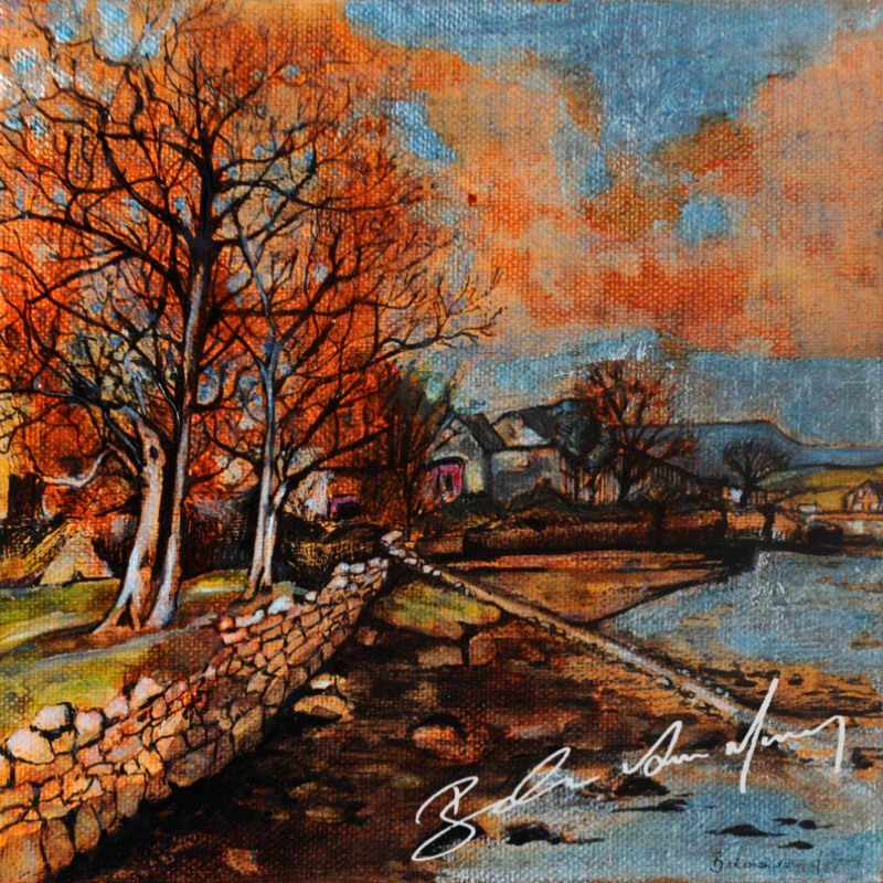 Mixed Media of a Shortline landscape