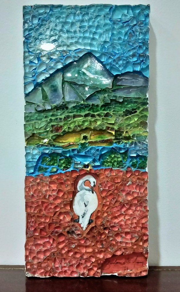 Croagh Patrick and Lake View | Price: €350 tempered glass mosaic