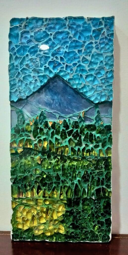 Golf Course Road and Croagh Patrick | Price €350 Mosaic of Croagh Patrick in Mayo