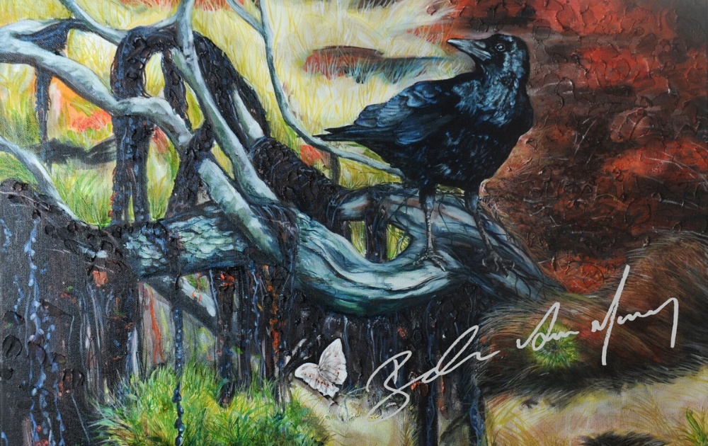 The Silent Tree | €1600 Oil Painting of Crows on Tree by Mayo Artist Barbara Ann Murray