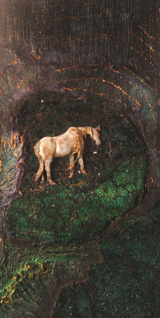 The Thin Veil | €700 Mixed Media Art Piece of Horse